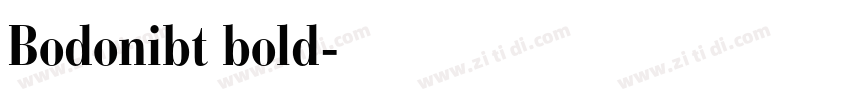 Bodonibt bold字体转换